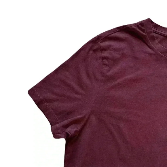 Women's ASOS Short Sleeve Maroon T Shirt Casual Lightweight - Picture 2 of 6